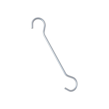 Pack of 10 metal 150mm hanging hooks, ideal for use with snaprails or ceiling grid clips
