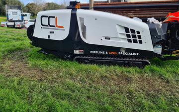 Heavy-duty pipeline and civil machinery branded with "CCL Services" logo and the tagline "Pipeline & Civil Specialist"