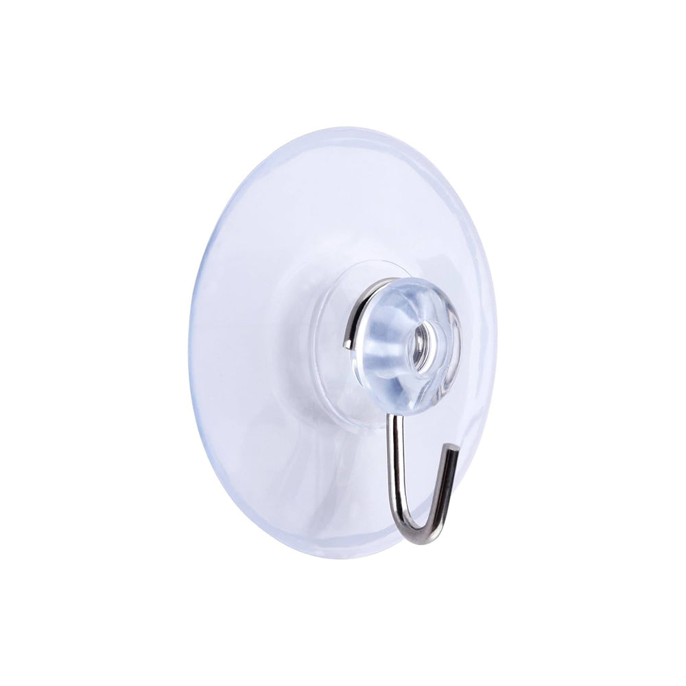 Pack of 10 suction cups with attached metal hooks for easy hanging on smooth surfaces