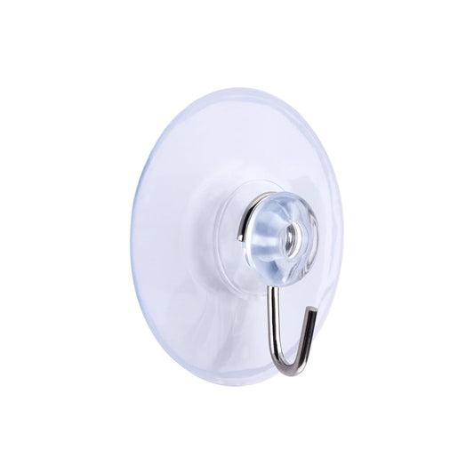 Pack of 10 suction cups with attached metal hooks for easy hanging on smooth surfaces