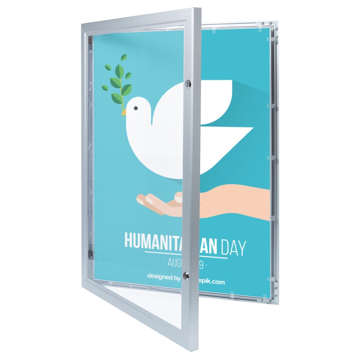 Poster Frames - Lockable Outdoor A1 Size Silver