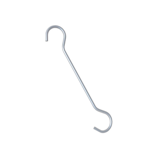 Pack of 10 metal 150mm hanging hooks, ideal for use with snaprails or ceiling grid clips