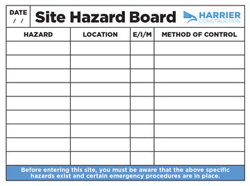 Site Hazard Board 600 x 800mm