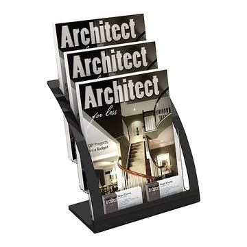 New York' curved A4, 3 tier brochure holder