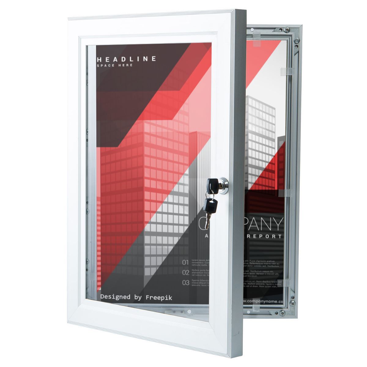 Poster Frames - Lockable Outdoor A3 Size Silver